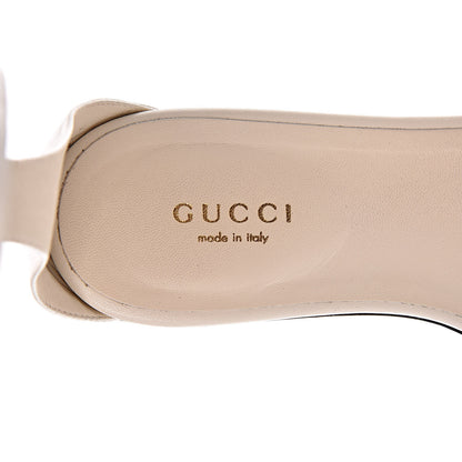Gucci Malaga Kid Ursula Ankle Sandals 35 White 6 of 14