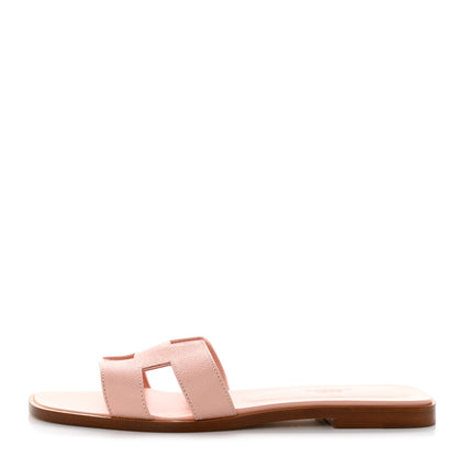 Hermes Epsom Oran Sandals 38.5 Rose Pale 1 of 8