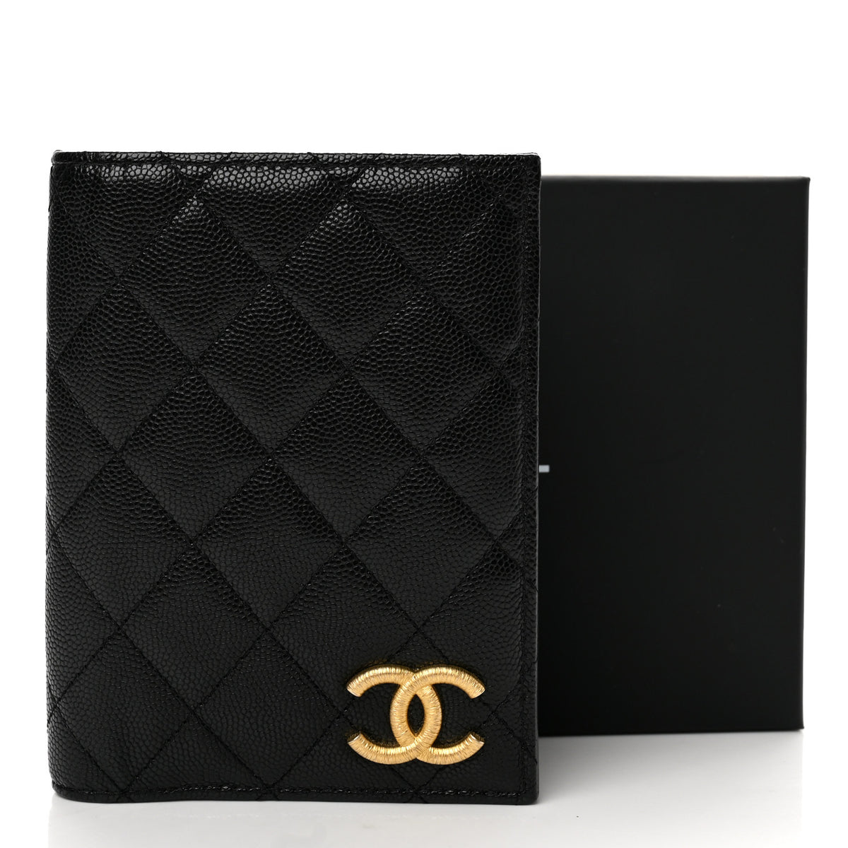 Chanel Caviar Quilted CC Passport Holder Black 10 of 10