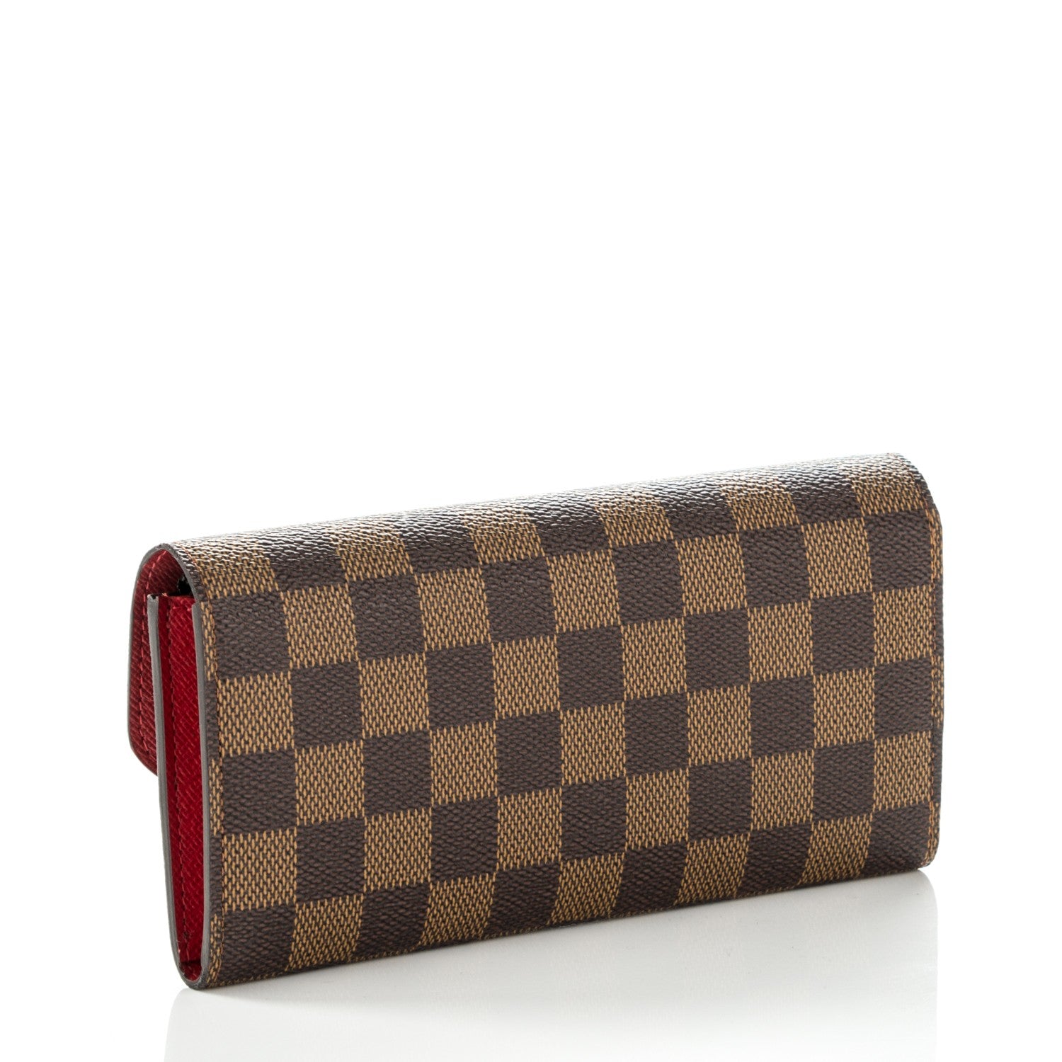 Louis Vuitton Damier Ebene Emilie Wallet Red 3 of 7