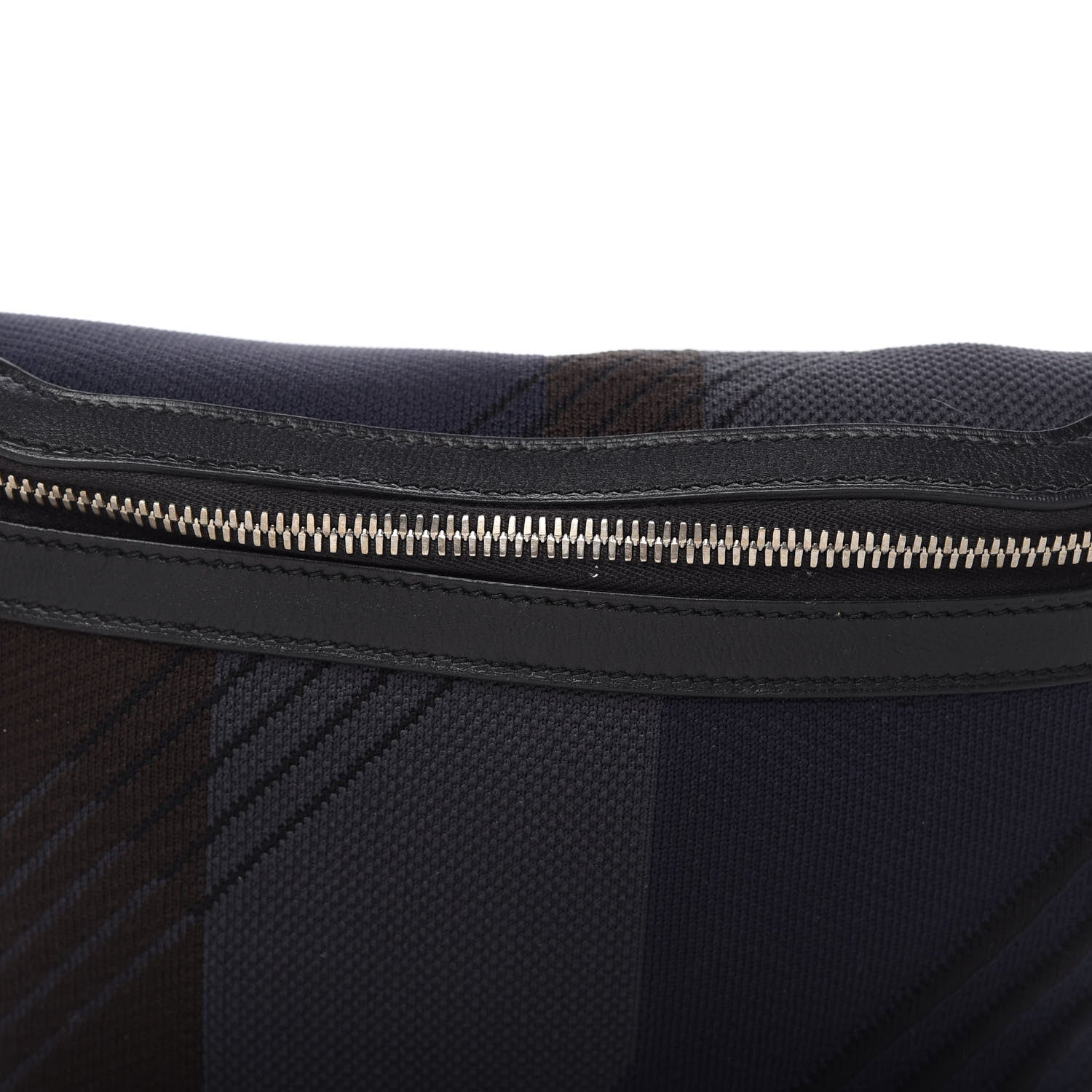 Hermes Dynamo Technical Canvas Allegretto Calfskin Cityslide Belt Bag Plomb Bleu Nuit Black 9 of 10