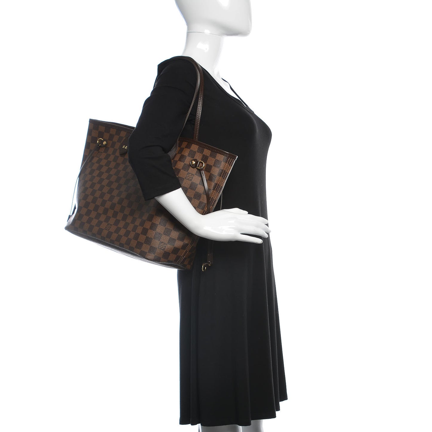 Damier Ebene Neo Neverfull MM Rose Ballerine