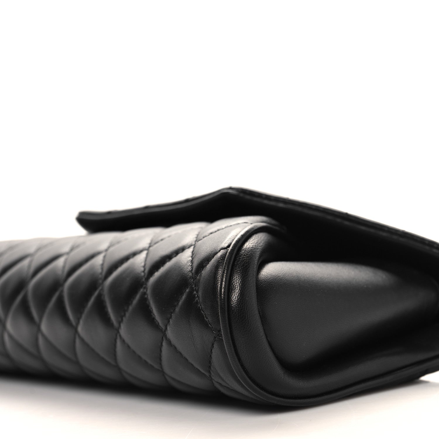 Chanel Lambskin Quilted Fold Up Again Clutch Black 10 of 10