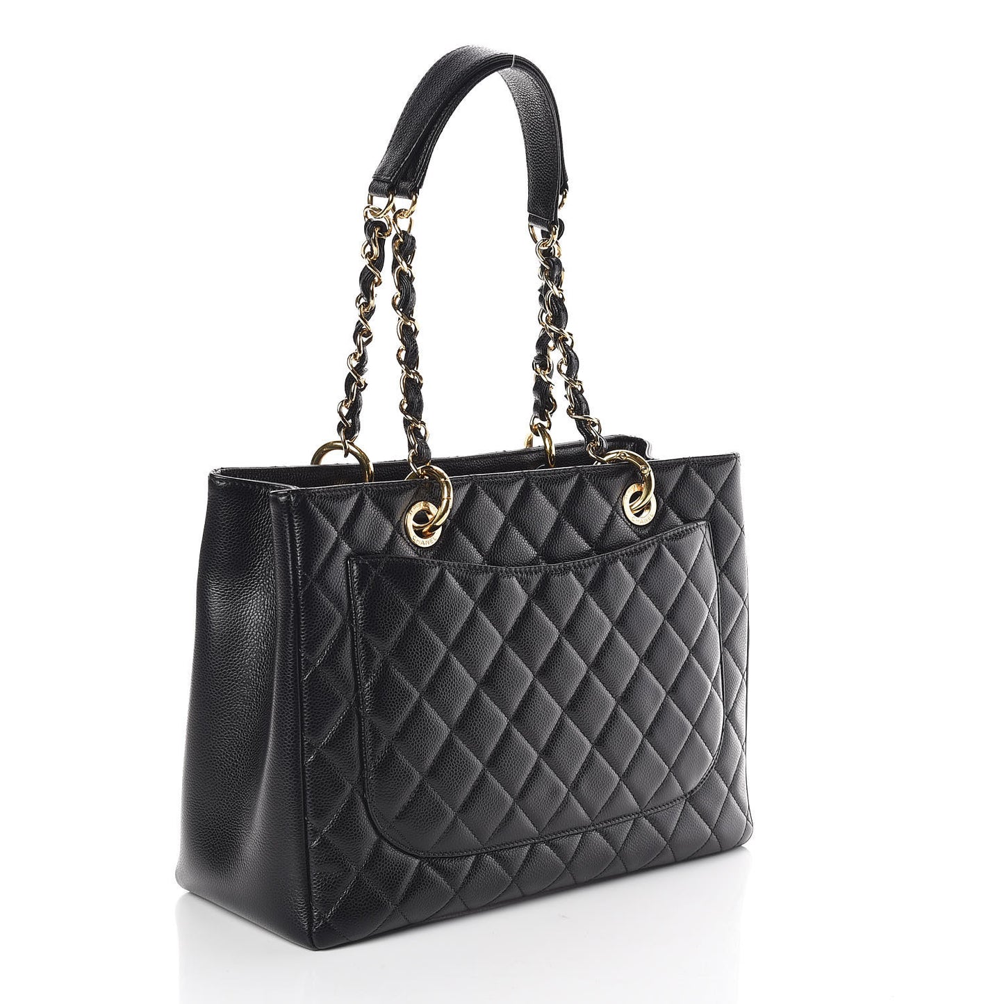Caviar Quilted Grand Shopping Tote GST Black