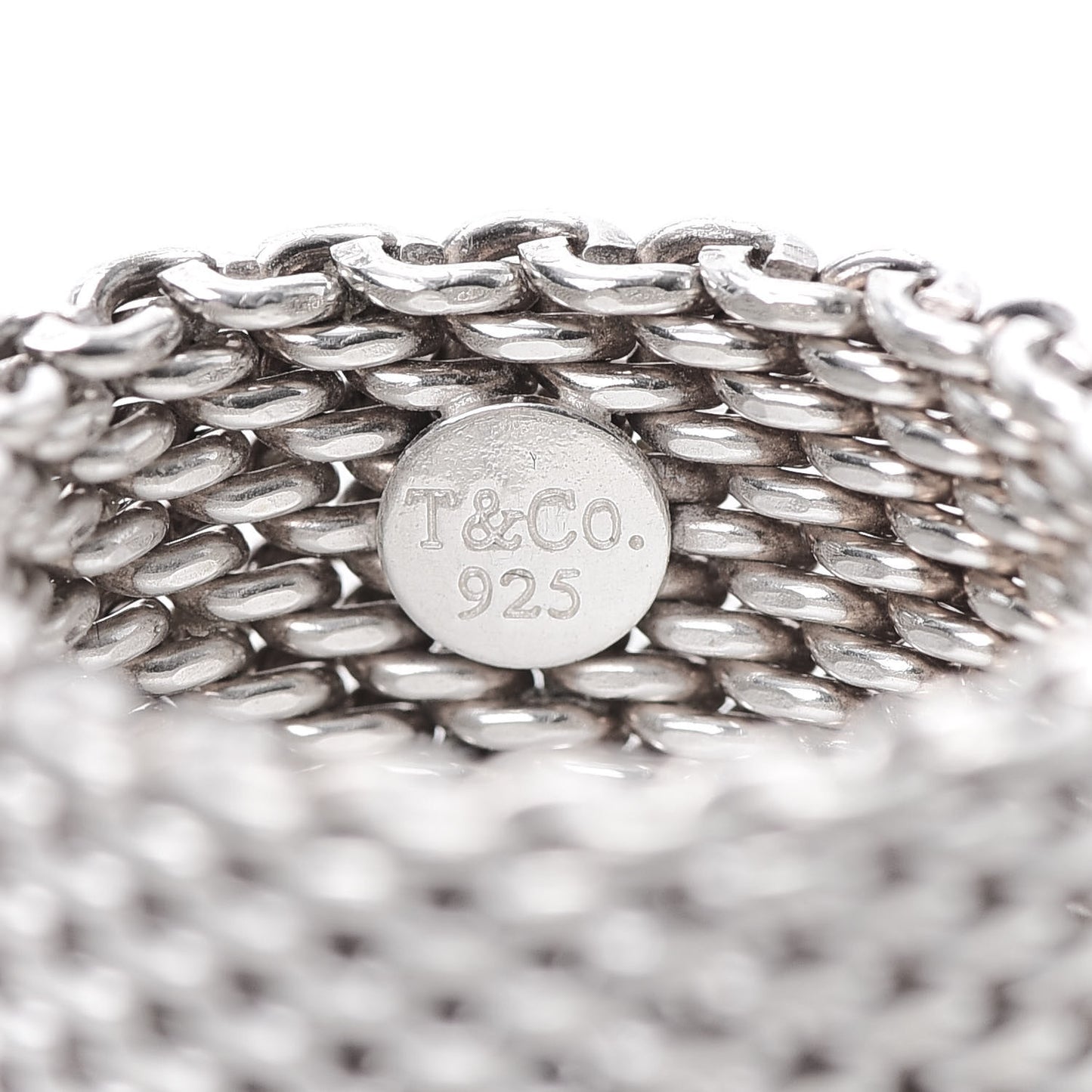 Sterling Silver Somerset Mesh Ring 58 8.5