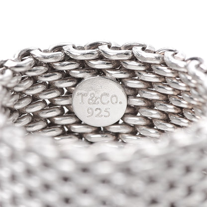 Tiffany Sterling Silver Somerset Mesh Ring 58 8.5 4 of 4