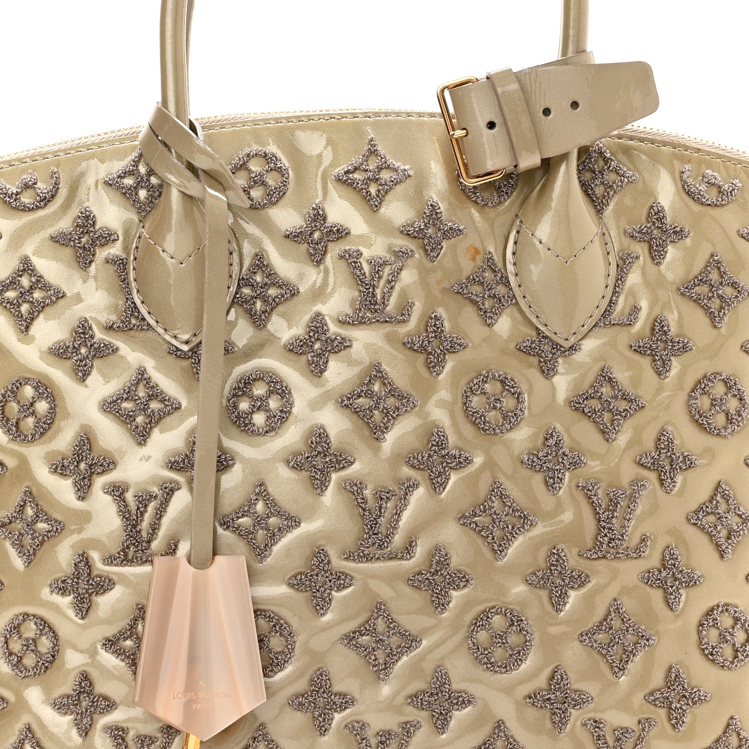 Louis Vuitton Patent Lambskin Fascination Lockit Gris 7 of 12