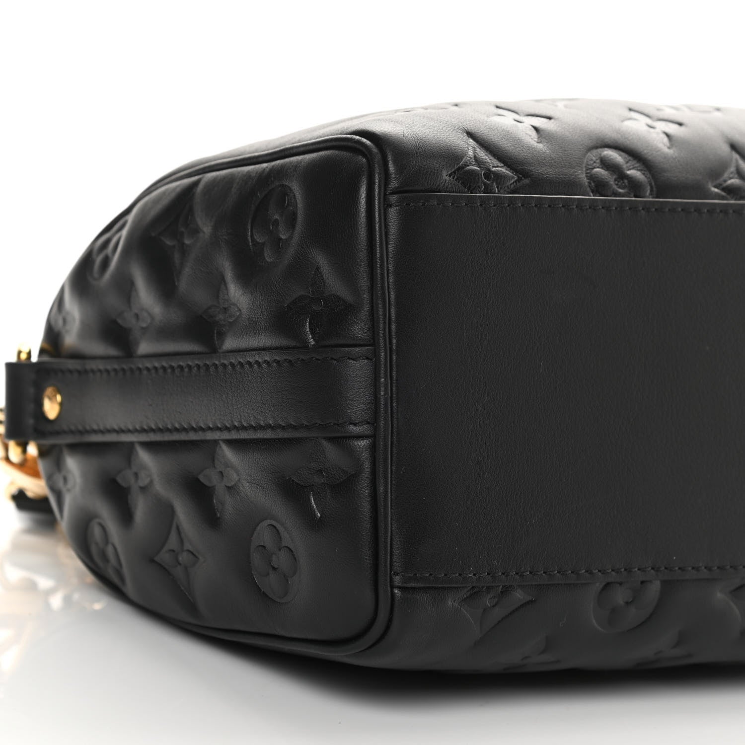 Louis Vuitton Lambskin Embossed Monogram Speedy 22 Bandouliere Black 8 of 9