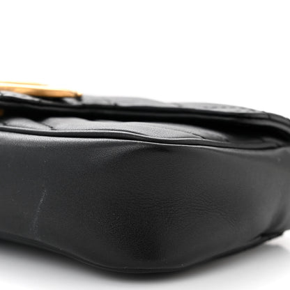 Gucci Calfskin Matelasse Super Mini GG Marmont Shoulder Bag Black 10 of 10