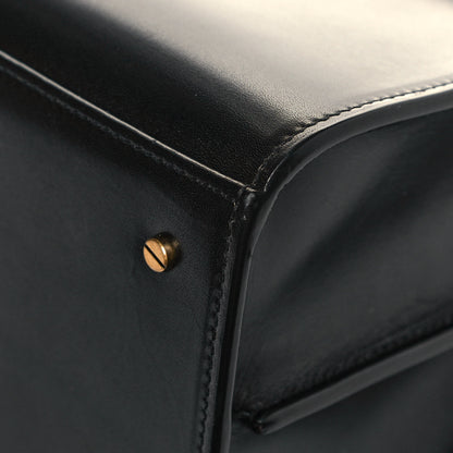 Saint Laurent Smooth Calfskin Medium Classic Monogram Cassandra Top Handle Black Rouge Legion 6 of 13