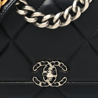 Chanel Lambskin Quilted Chanel 19 Wallet On Chain WOC Black 9 of 12