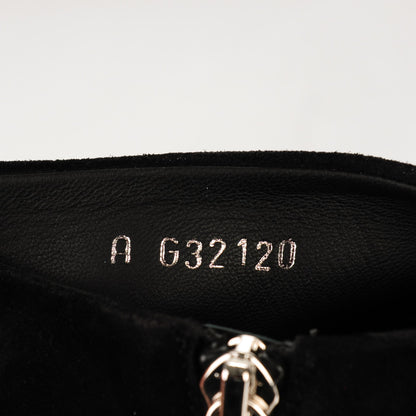 Chanel Suede Calfskin Short Boots 38.5 Black 7 of 8