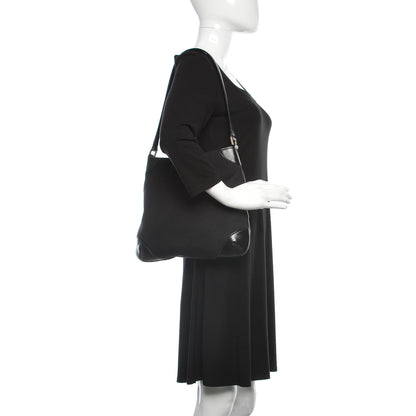 Gucci Canvas Signature Hobo Shoulder Bag Black 2 of 11