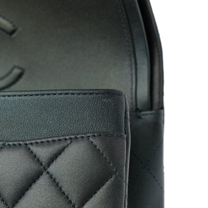 Chanel Iridescent Lambskin Quilted Small Double Flap Green 13 of 14