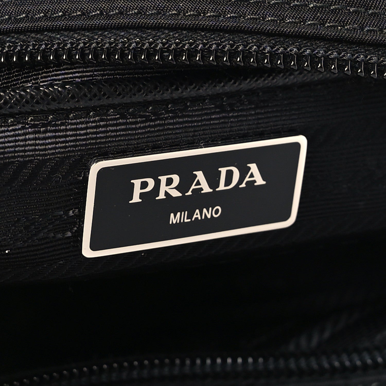 Prada Re-Nylon Vela Saffiano Pocket Double Zip Messenger Bag Black 6 of 9
