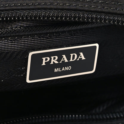 Prada Re-Nylon Vela Saffiano Pocket Double Zip Messenger Bag Black 6 of 9