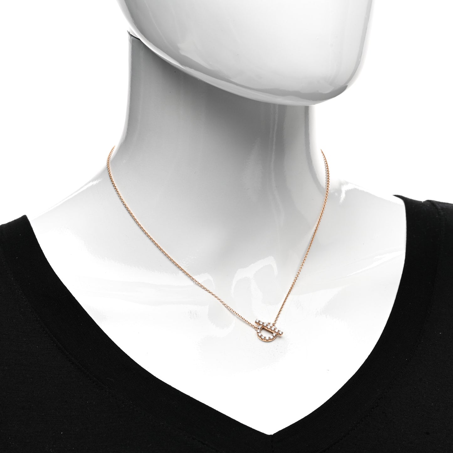 18K Rose Gold Diamond Finesse Pendant Necklace