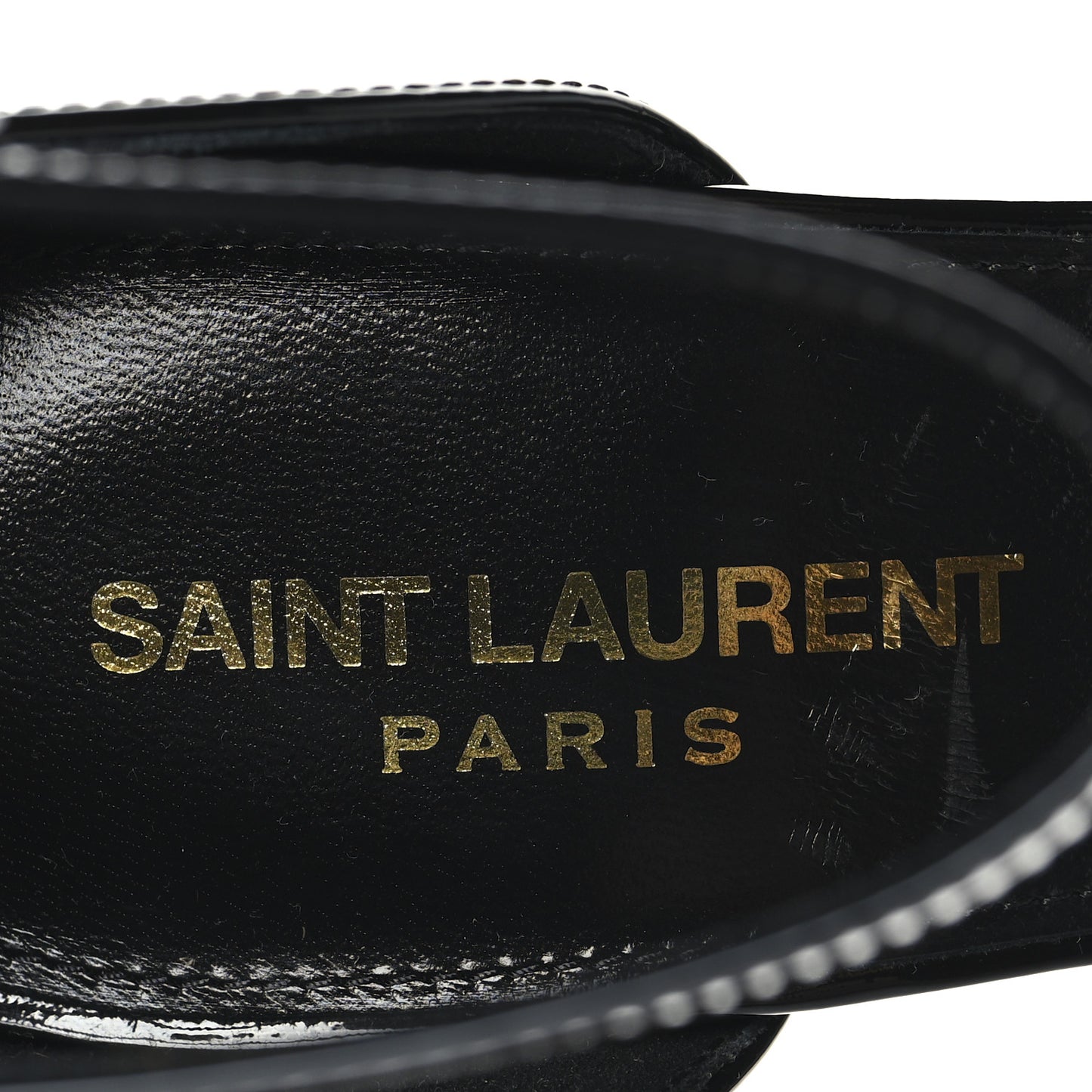 Patent Calfskin Opyum 110 Sandals 39 Black