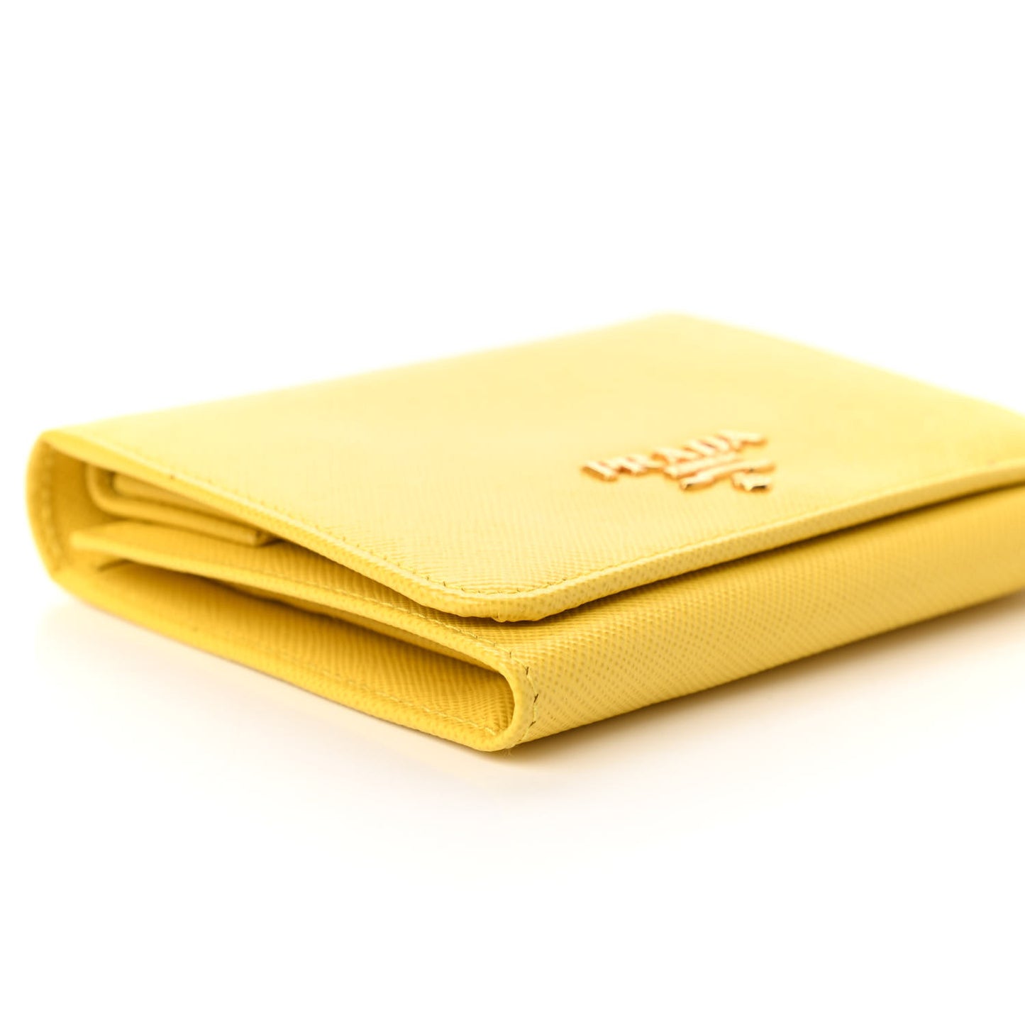Saffiano Metal Tri-Fold Wallet Girasole