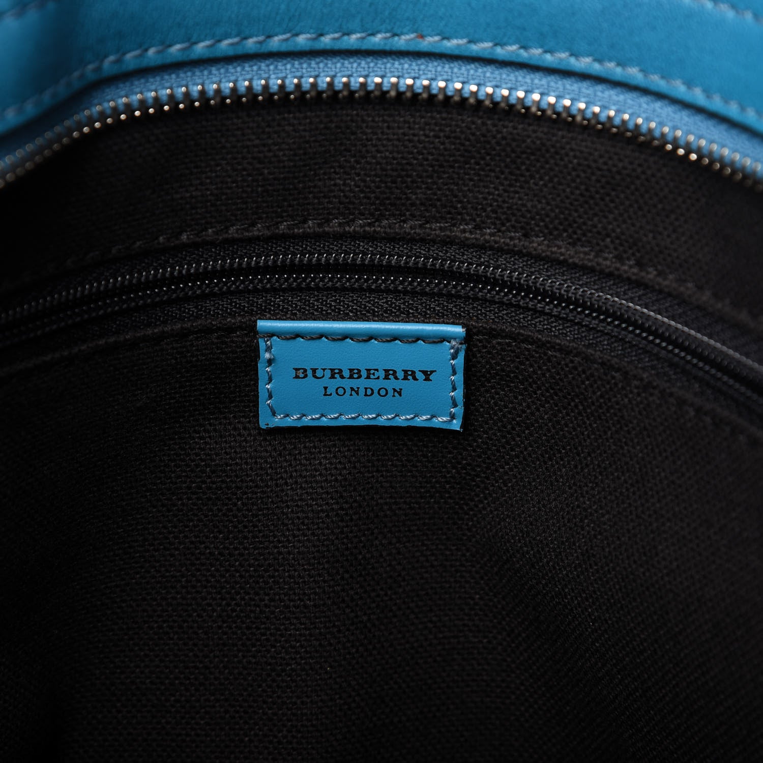 Burberry Suede Classic Check Shoulder Bag Blue 8 of 11