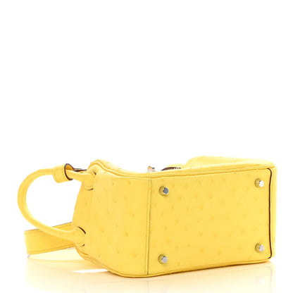 Hermes Ostrich Mini Lindy 20 Jaune Citron 4 of 12