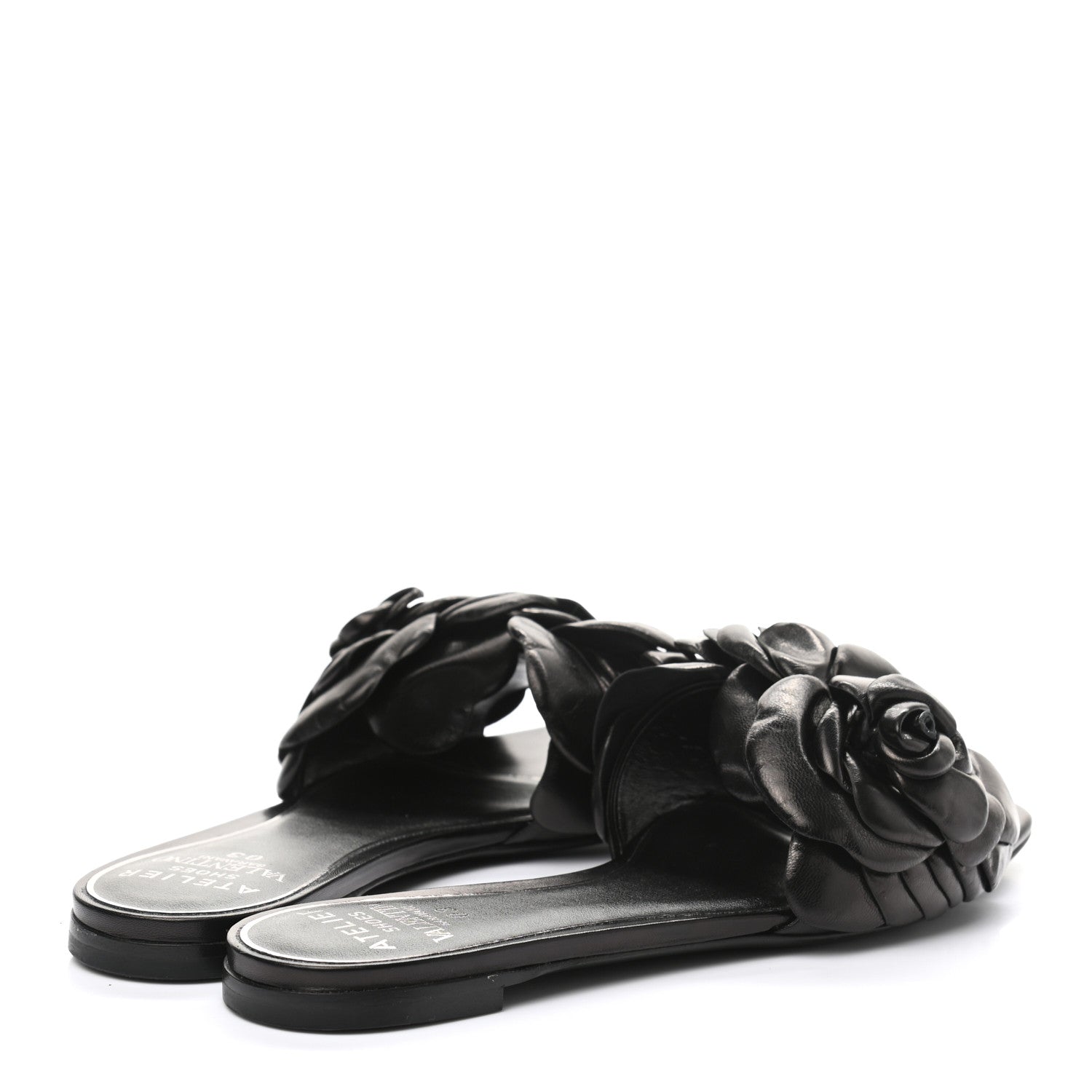 Valentino Garavani Nappa Atelier 03 Rose Edition Slide Sandals 36.5 Black 6 of 16