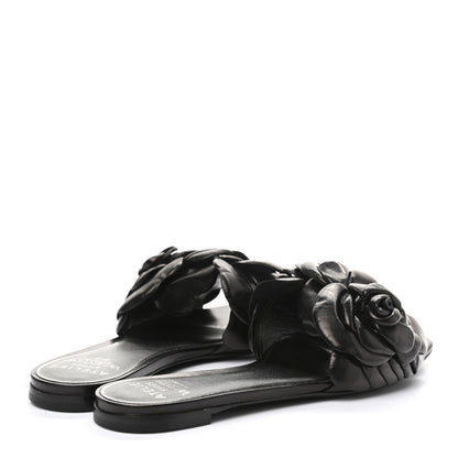 Valentino Garavani Nappa Atelier 03 Rose Edition Slide Sandals 36.5 Black 6 of 16