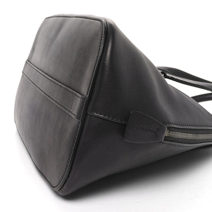 The Row Polished Saddle Calfskin Medium Devon Bag Black 17 of 17