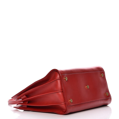 Saint Laurent Grained Calfskin Small Sac De Jour Lipstick Red 5 of 12
