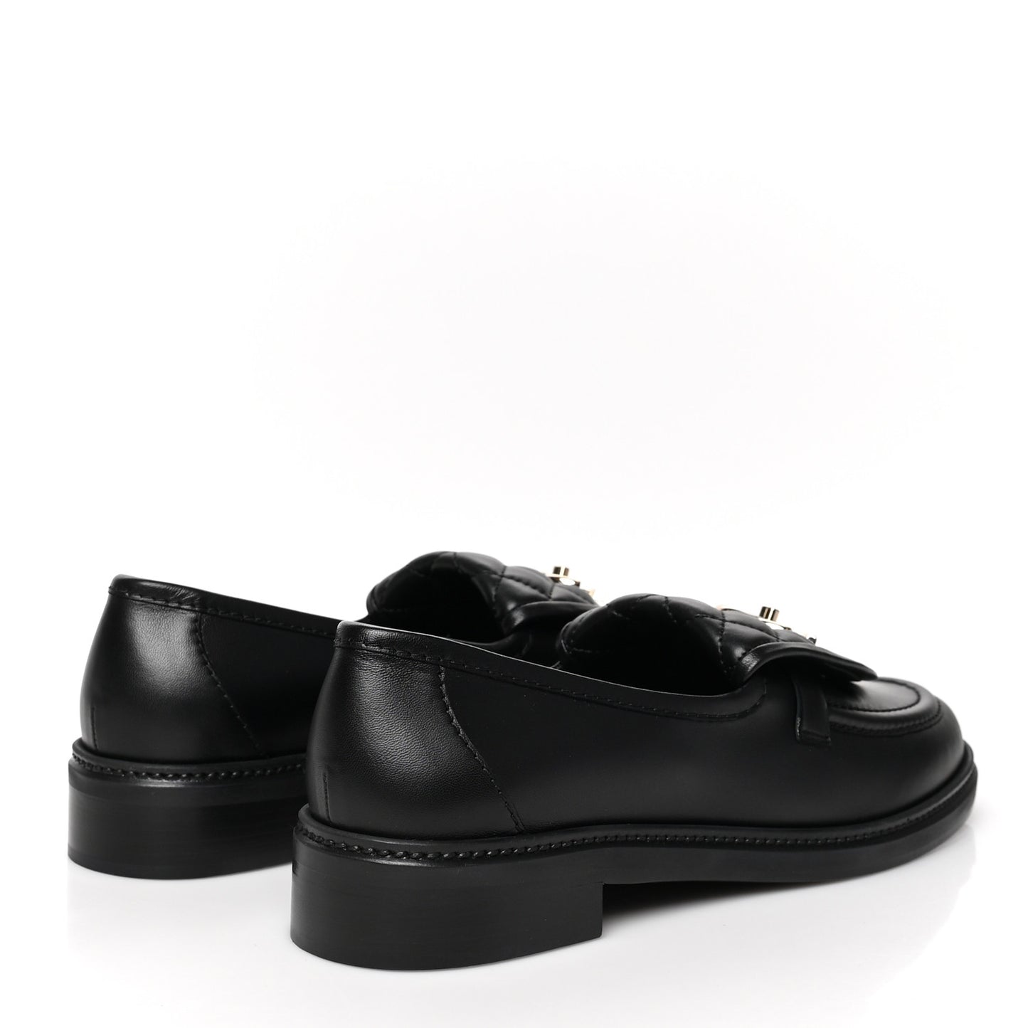 Lambskin Quilted CC Turnlock Loafers 42 Black