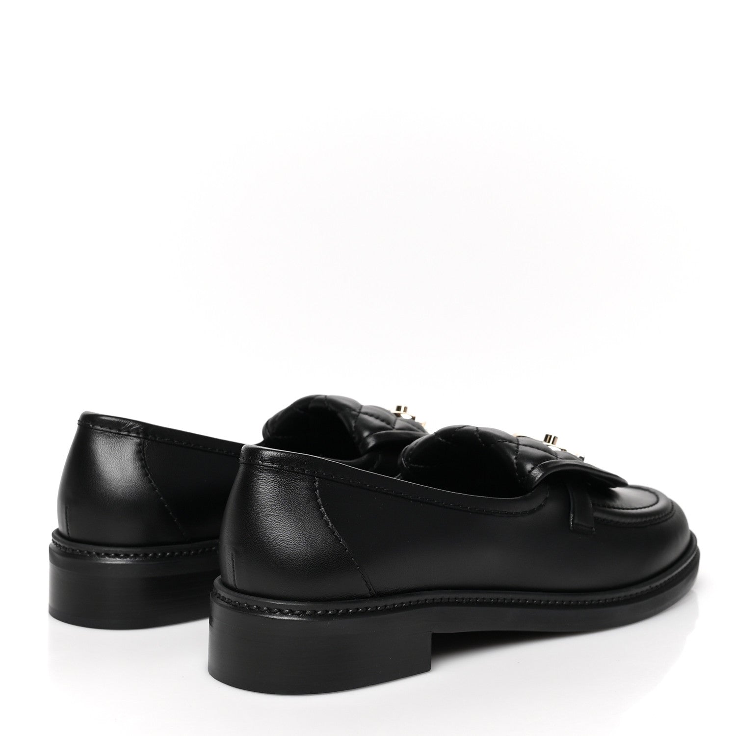 Chanel Lambskin Quilted CC Turnlock Loafers 42 Black 4 of 9