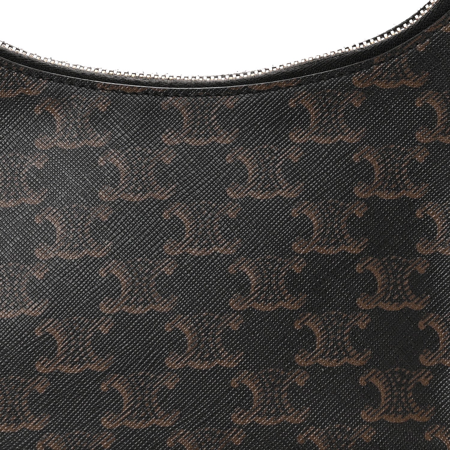 Celine Triomphe Canvas Calfskin Ava Shoulder Bag Tan 9 of 14