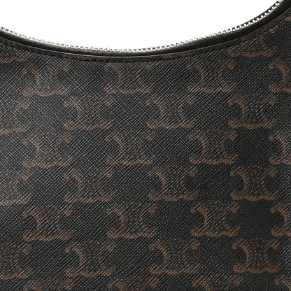 Celine Triomphe Canvas Calfskin Ava Shoulder Bag Tan 9 of 14