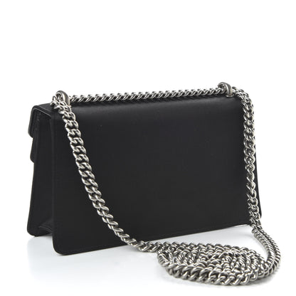 Gucci Satin Silk Crystal Small Dionysus Shoulder Bag Black Black Diamond 3 of 10