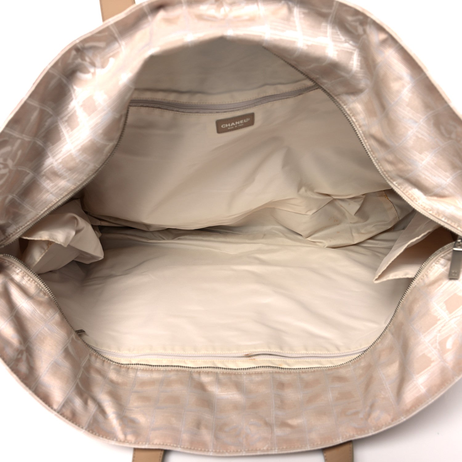Chanel Nylon Extra Large Travel Tote Beige 5 of 17