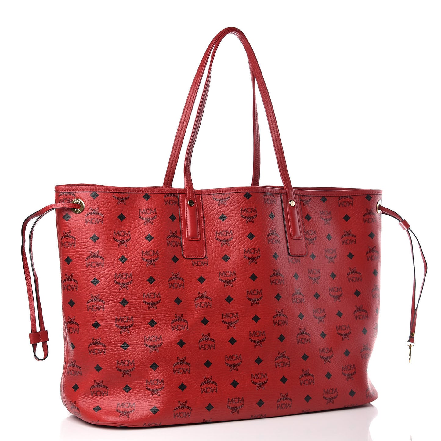 Visetos Large Liz Reversible Shopper Tote Ruby Red