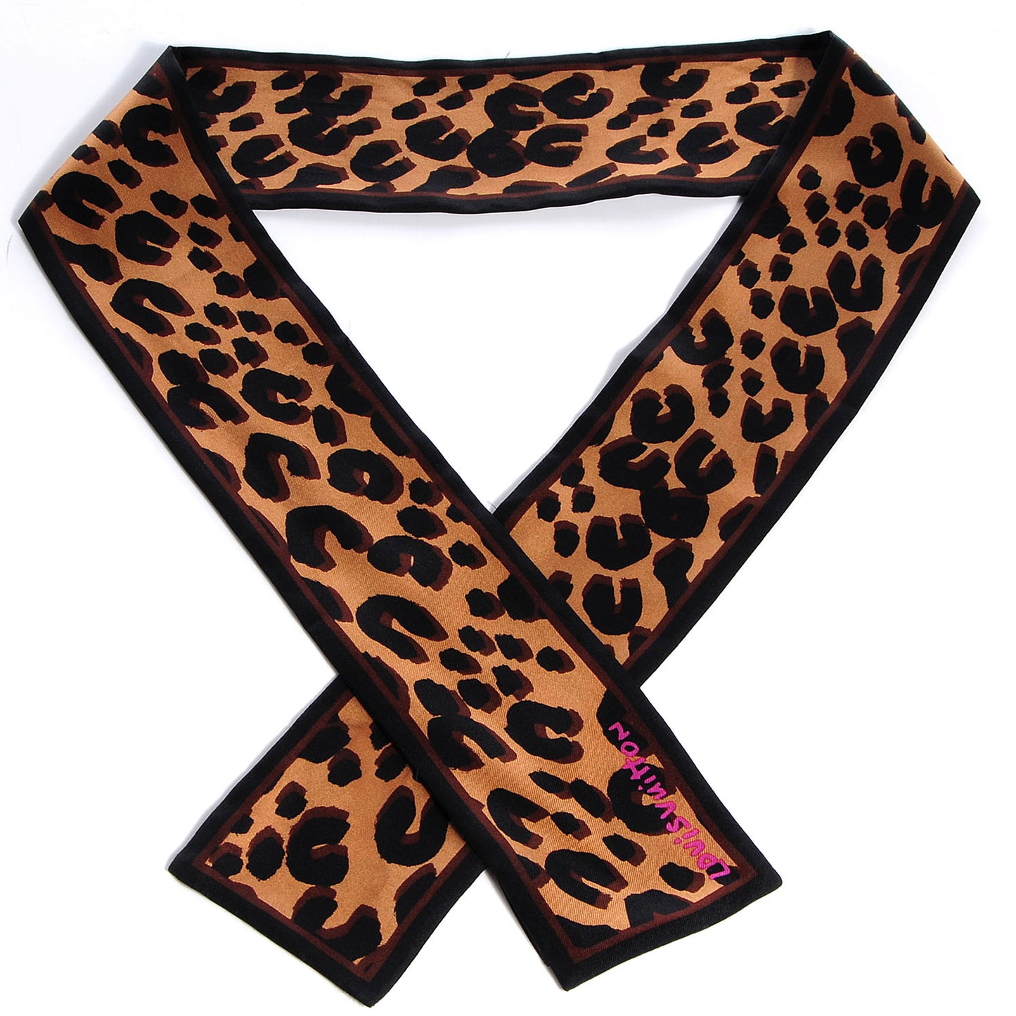 Silk Leopard Bandeau Marron