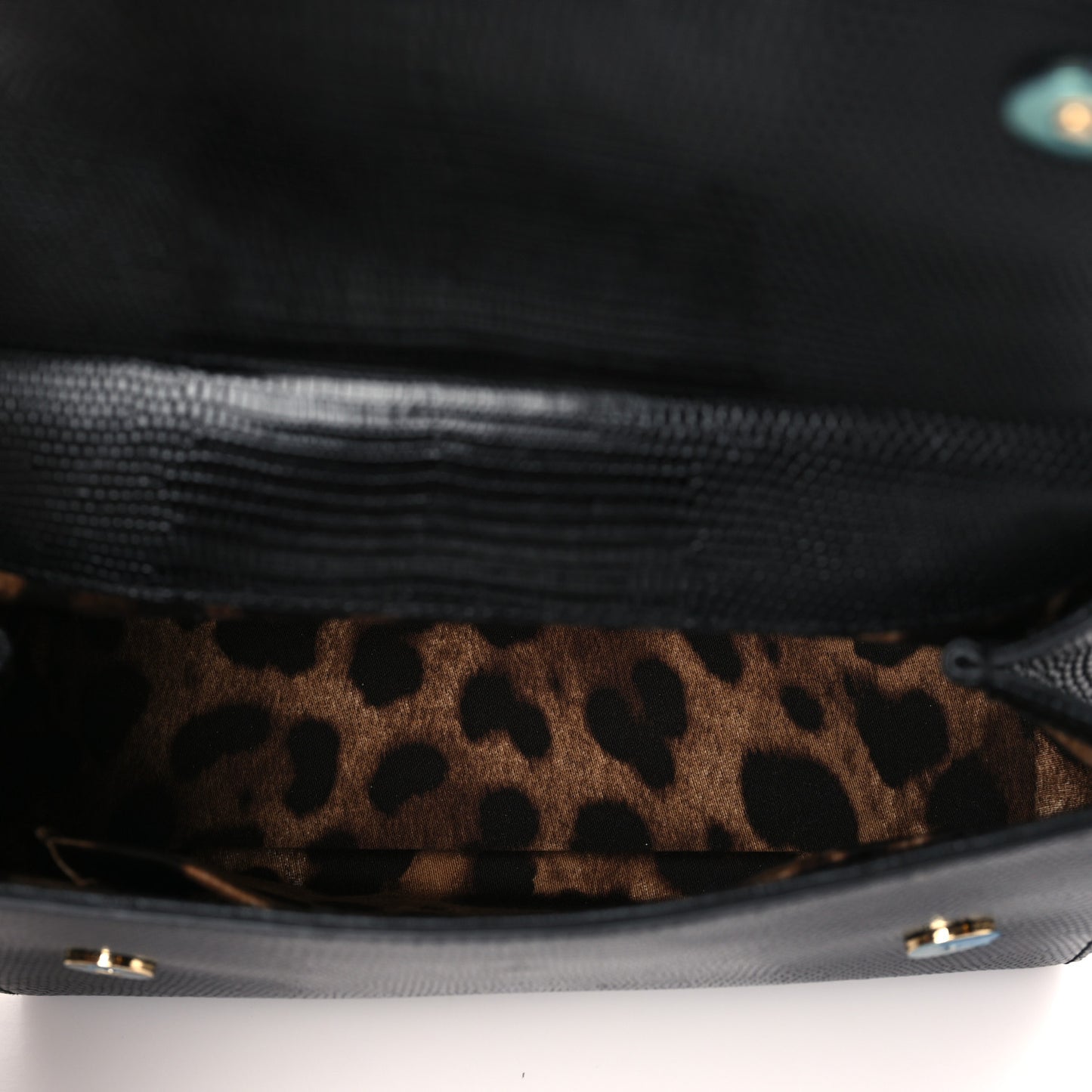 Stampa Iguana Crystal Small Miss Sicily Satchel Black