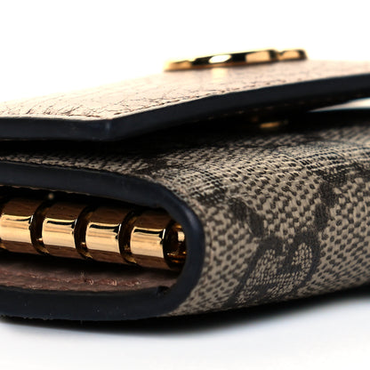 Gucci Dollar Calfskin GG Supreme Monogram GG Marmont 6 Key Holder Case Porcelain Rose Beige Ebony 7 of 9