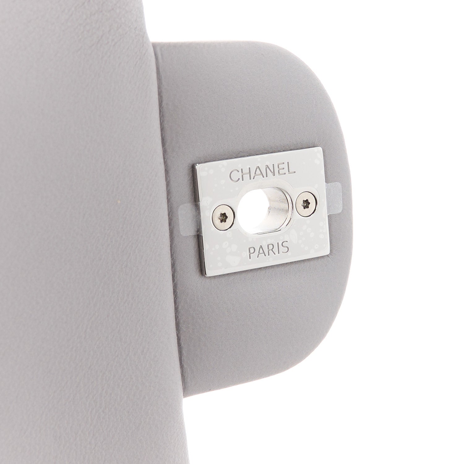Chanel Lambskin Quilted Mini Rectangular Flap Grey 7 of 12