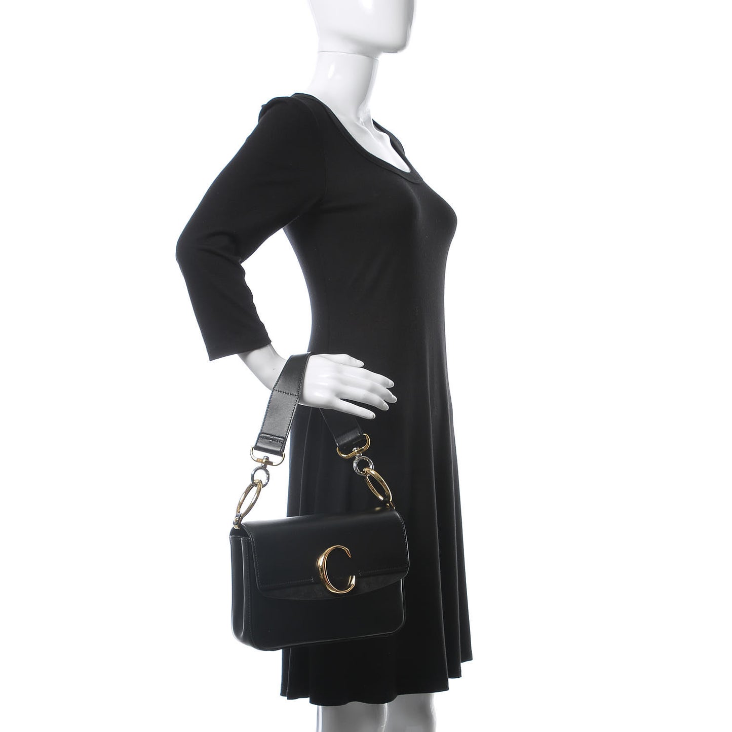 Calfskin Small C Double Carry Black