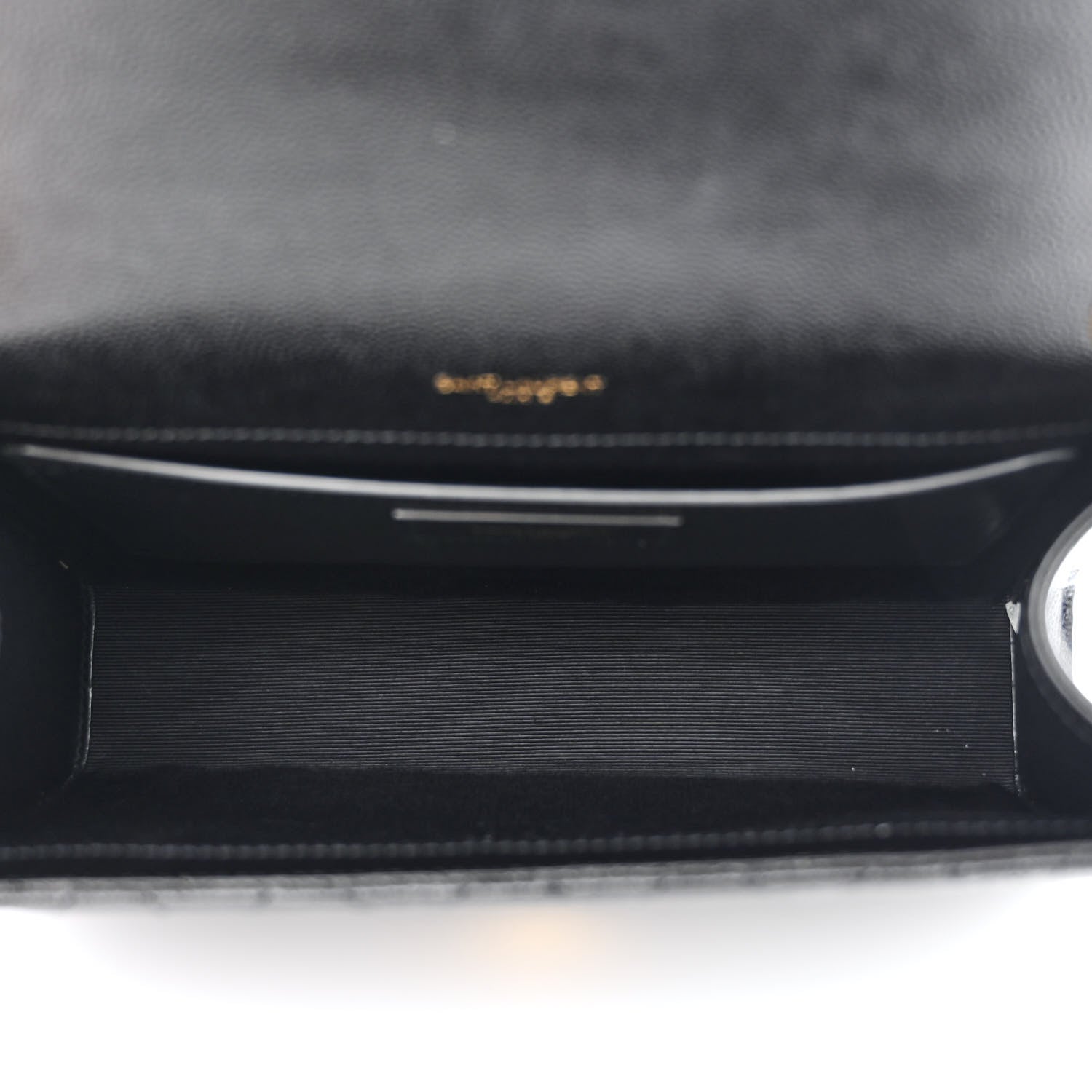 Saint Laurent Grain De Poudre Textured Mixed Matelasse Triquilt Medium Monogram Satchel Black 5 of 10