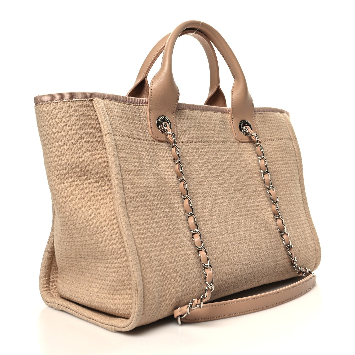 Chanel Mixed Fibers Small Deauville Tote Beige 4 of 13