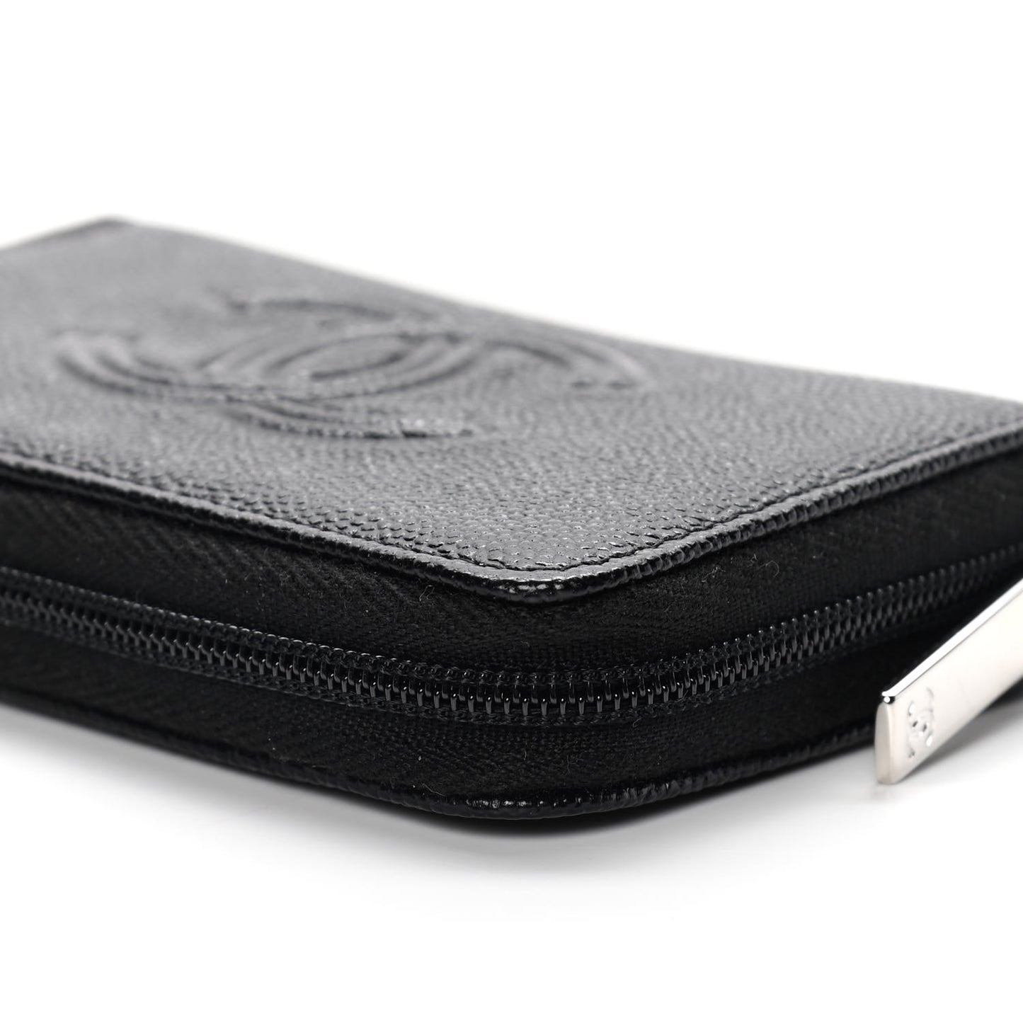 Caviar Timeless CC Zip Around Coin Purse Black
