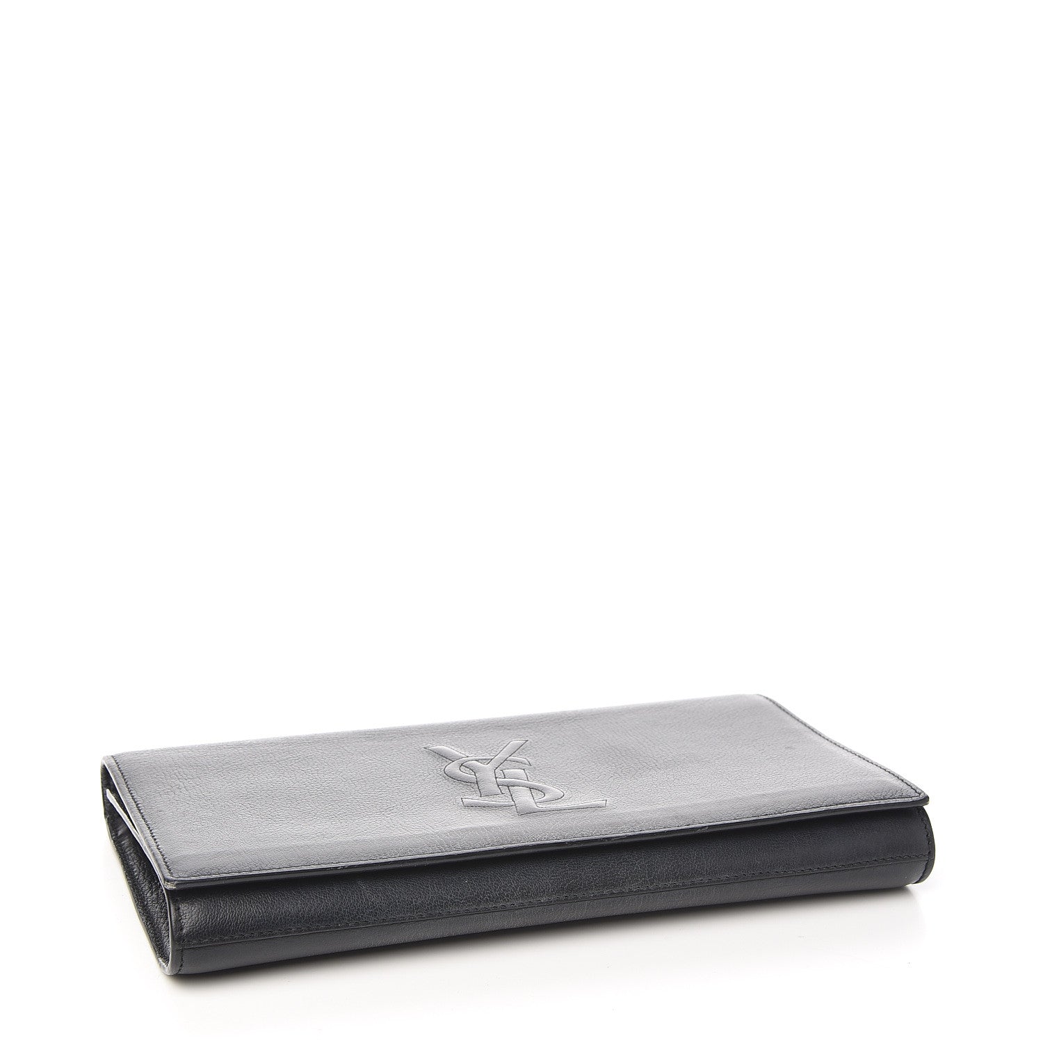 Saint Laurent Calfskin Monogram Large Belle De Jour Clutch Black 3 of 8