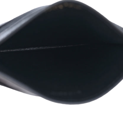Saint Laurent Grain De Poudre Matelasse Chevron Monogram Credit Card Case Black 5 of 9