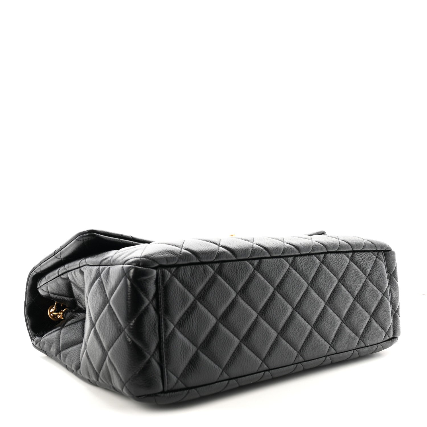 Chanel Calfskin Quilted XXL Travel Flap Bag Black 4 of 10