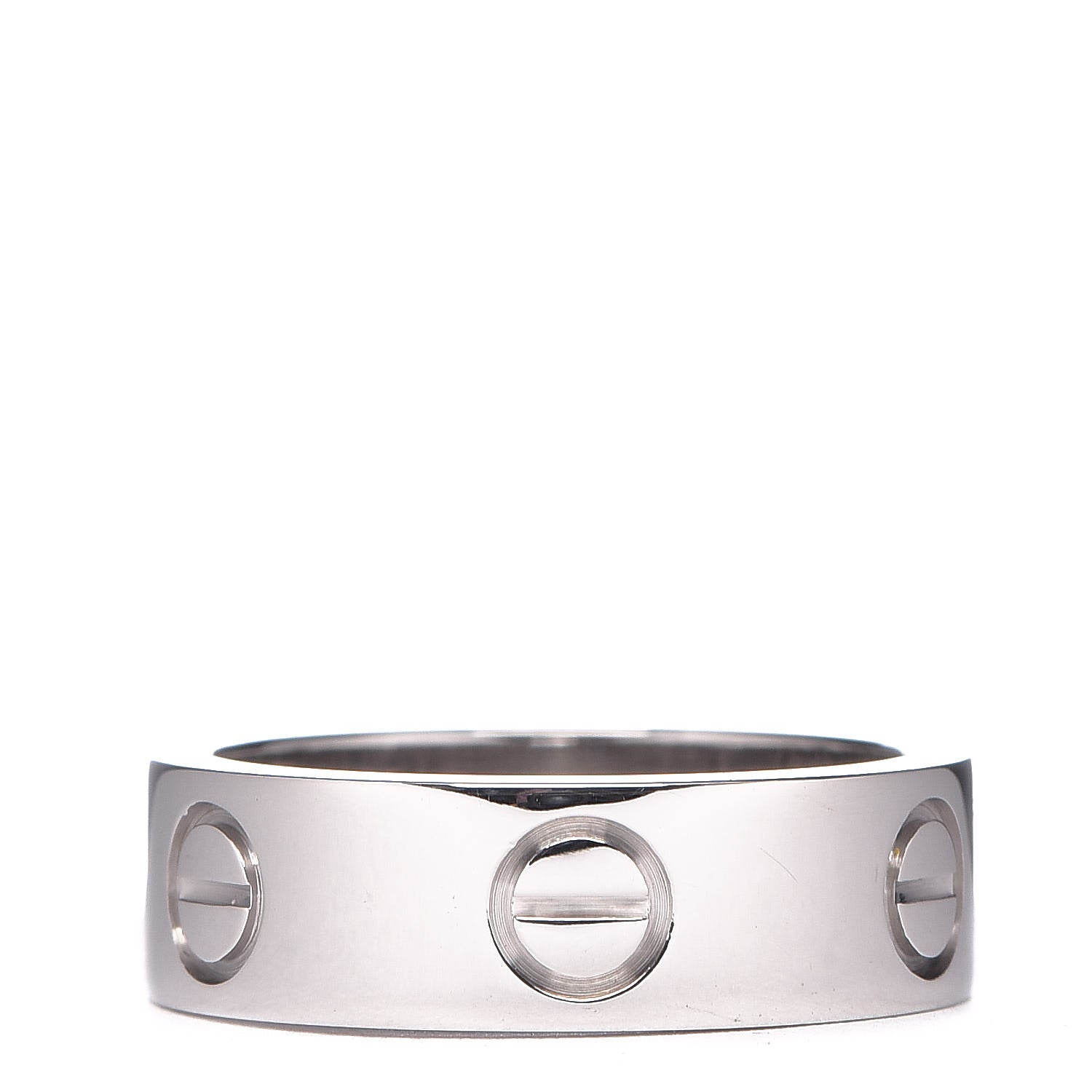 Cartier 18K White Gold 5.5mm LOVE Ring 48 4.5 1 of 4