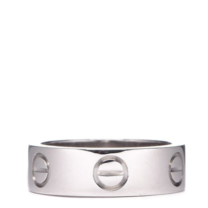 Cartier 18K White Gold 5.5mm LOVE Ring 48 4.5 1 of 4