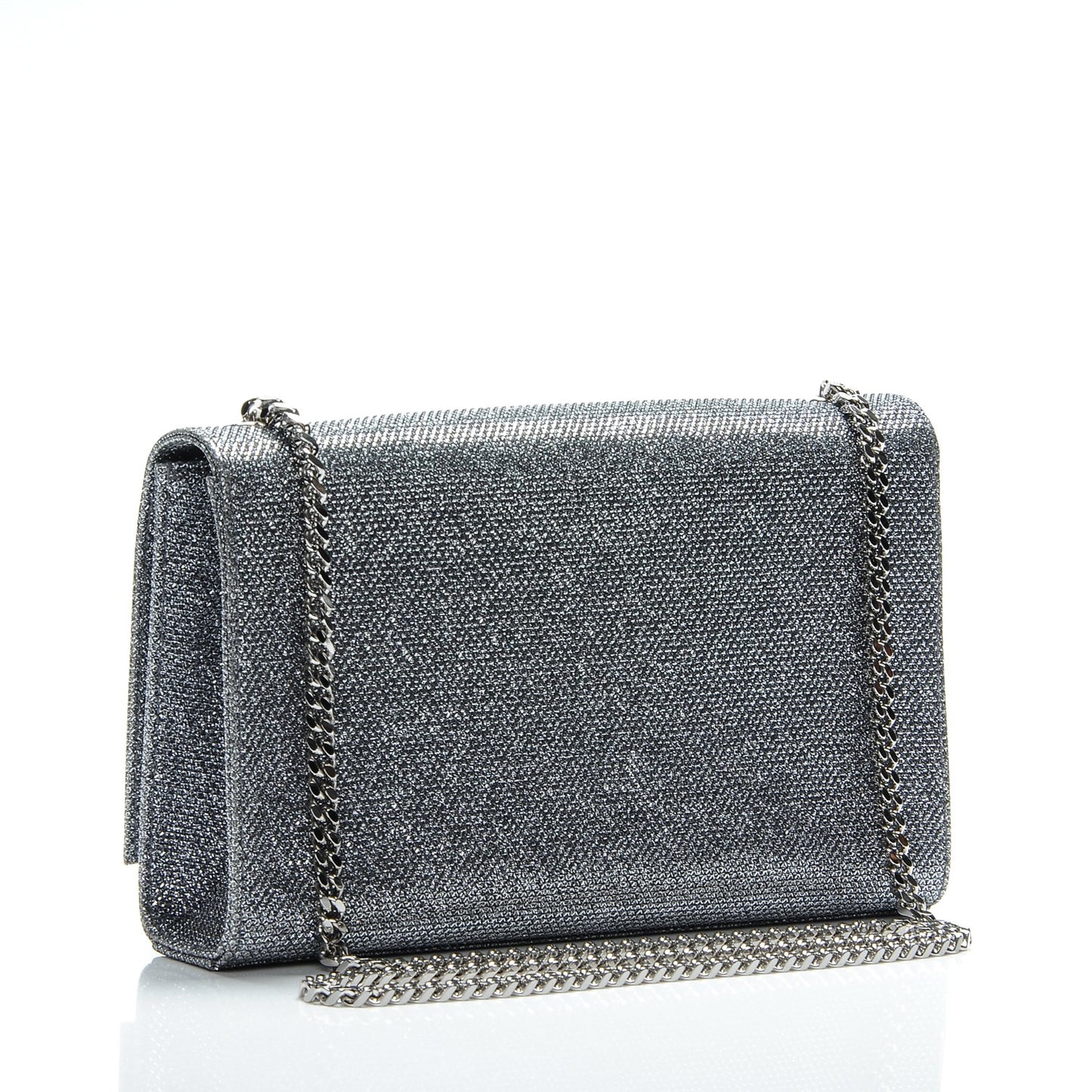 Metallic Canvas Woven Medium Classic Monogram Kate Satchel Silver